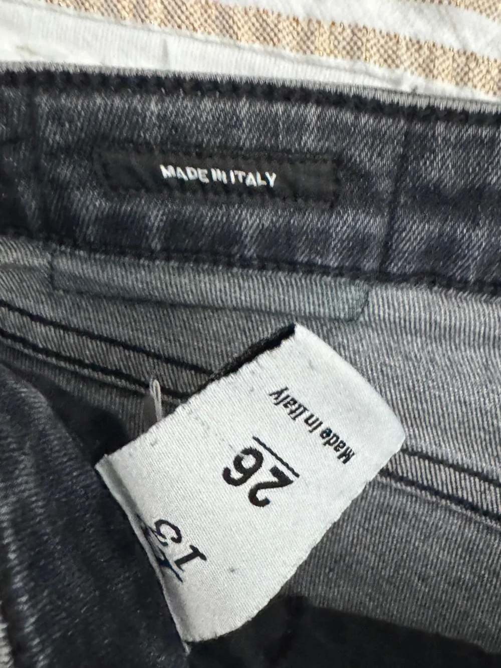 R13 Alison Crop Skinny low stretch Jeans washed Black Women's 26